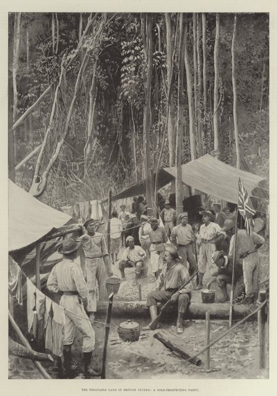 Det diskutable land i Britisk Guyana, en guldprospekteringsfest af Amedee Forestier