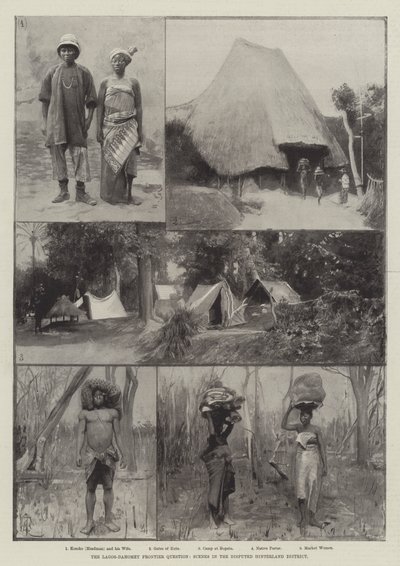 Grænsespørgsmålet mellem Lagos og Dahomey, scener i det omstridte baglandsdistrikt af Amedee Forestier