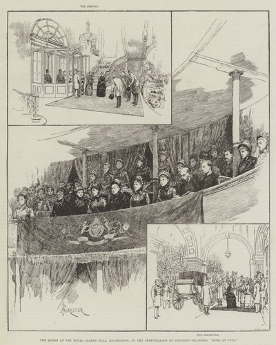 Dronningen i Royal Albert Hall, Kensington, ved opførelsen af Gounod