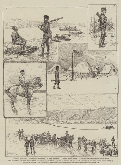 Oprøret i Canadas nordvestlige territorium, canadisk milits ved Clark