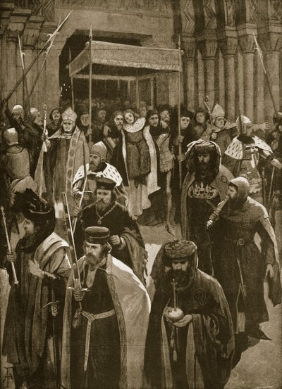 Frikvarteret efter kroningen af Richard II, Vigil of St. Kenelm, 16. juli 1377, fra 