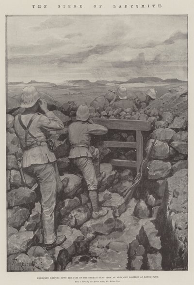 Belejringen af Ladysmith litho af Amedee Forestier