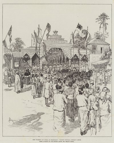 Indiens vicekonge i Mandalay, forbi Moolla Ismails bue af Amedee Forestier
