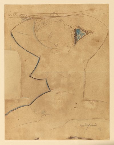 Caryatide au Sein Pointu (Caryatid med spidst bryst) af Amedeo Modigliani