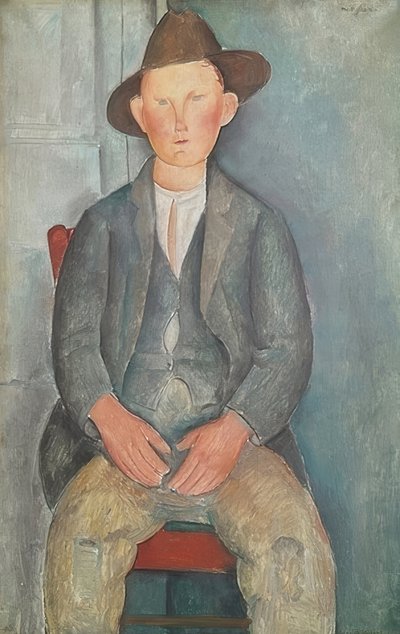 Den lille bonde. Omkring 1918 af Amedeo Modigliani