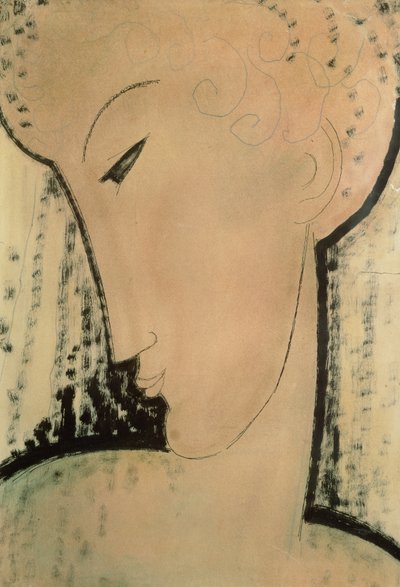 kvindeligt hoved af Amedeo Modigliani