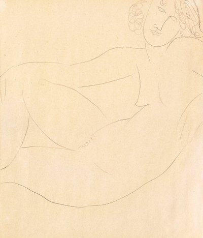 Nøgen kvinde læner sig, 1918 af Amedeo Modigliani