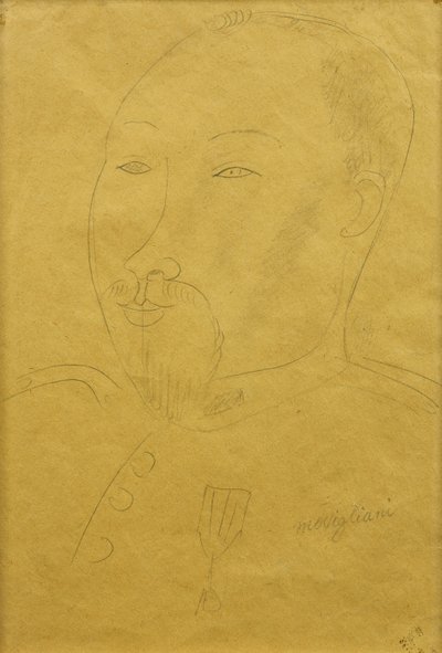 Guillaume Apollinaire som soldat; Guillaume Apollinaire som soldat, af Amedeo Modigliani