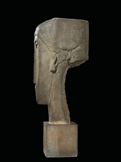 Hoved, ca. 1910-12 (kalksten) af Amedeo Modigliani
