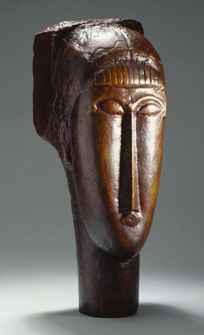 Hoved af en kvinde med frynser af Amedeo Modigliani
