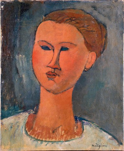 Hovedet af en ung kvinde af Amedeo Modigliani