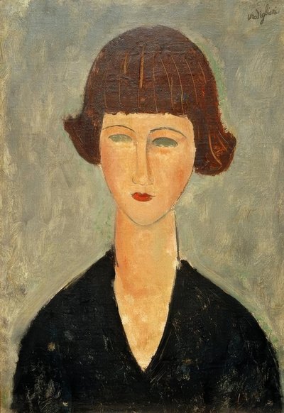 Ung brunette af Amedeo Modigliani
