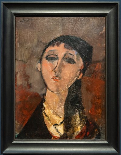 Hovedet af en pige (Louise) af Amedeo Modigliani