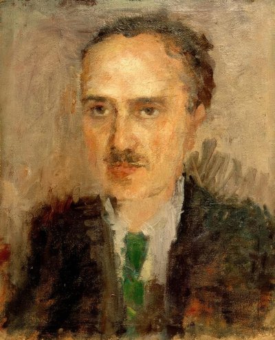 Mand med overskæg af Amedeo Modigliani