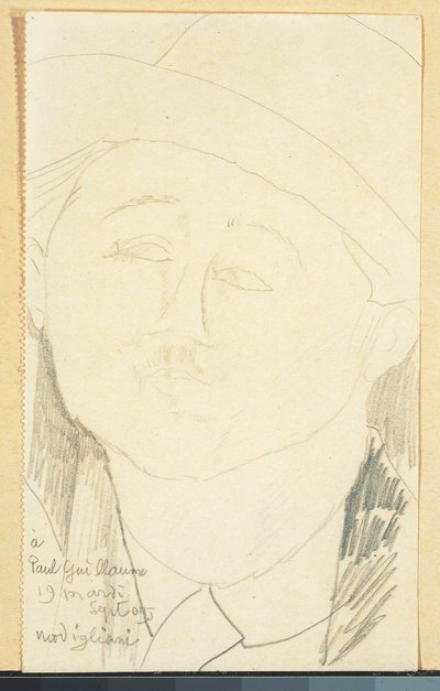 Portræt af Paul Guillaume, ca. 1916 (blyant på papir) af Amedeo Modigliani