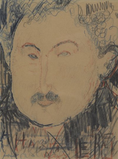 Portræt af Adolphe Basler, ca. 1916 (conté farveblyant) af Amedeo Modigliani