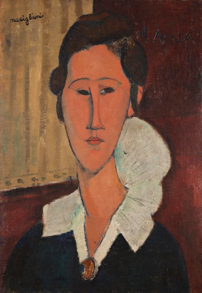 Portræt af Anna Zborowska, 1917. af Amedeo Modigliani