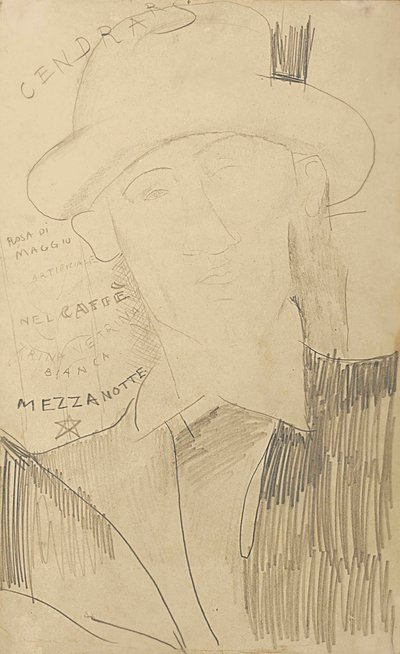 Portræt af Blaise Cendrars, ca. 1916-18 af Amedeo Modigliani