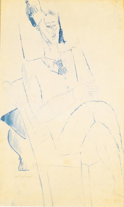 Portræt af Jean Cocteau, ca. 1916 af Amedeo Modigliani
