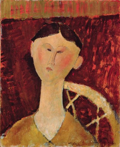 Portræt af fru Hastings, 1915 (olie på pap) af Amedeo Modigliani