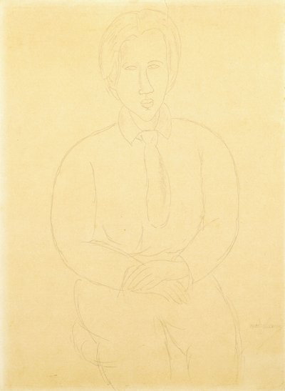Portræt af Soutine Sitting, 1917 af Amedeo Modigliani