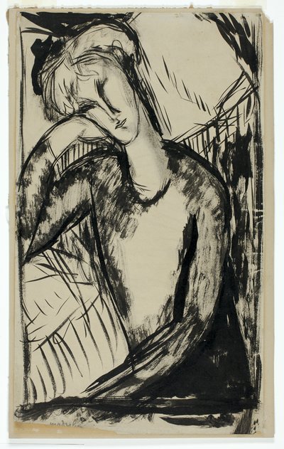 Portræt af en ung kvinde af Amedeo Modigliani