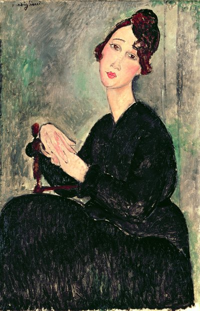 Portræt af en ung kvinde af Amedeo Modigliani