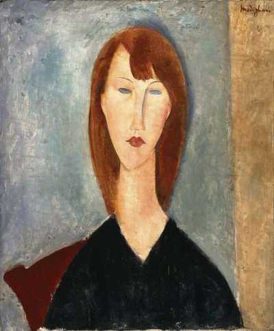 Portræt af en ukendt model (olie på lærred) af Amedeo Modigliani