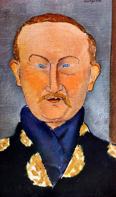 Portræt af maleren Léon Bakst 1866-1924, 1917 af Amedeo Modigliani