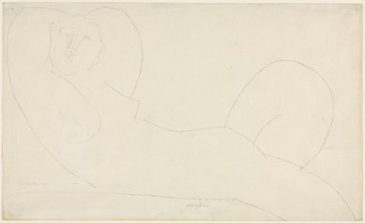 Liggende nøgen kvinde af Amedeo Modigliani