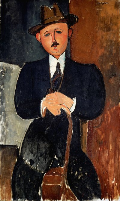 Siddende mand af Amedeo Modigliani