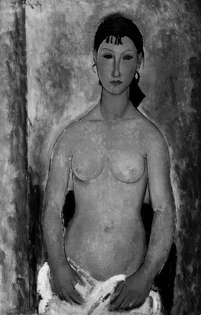 Stående nøgen - Elvira af Amedeo Modigliani