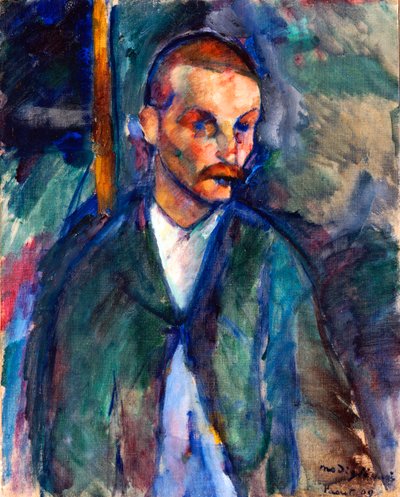 Tiggeren fra Livorno, august 1909 (olie på lærred) af Amedeo Modigliani