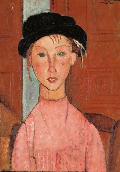 Ung pige i en baret, 1918 af Amedeo Modigliani