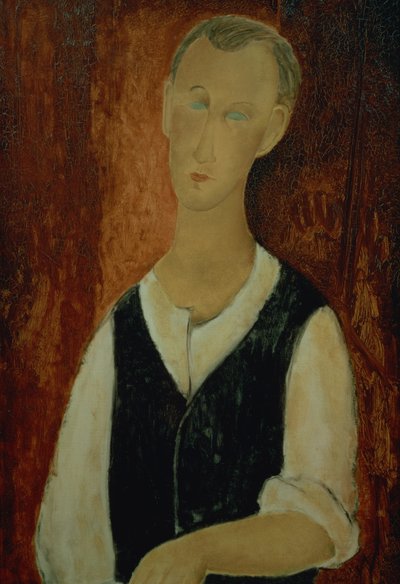 Ung mand med sort vest, 1912 af Amedeo Modigliani
