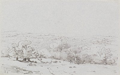 Carriage Approach to Bromley Hill, ca. 1803 (ætsning) af Amelia Long