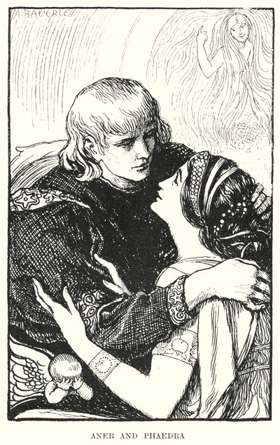 Aner og Phaedra (gravering) af Amelia M. (attr.to) Bowerley or Bauerle