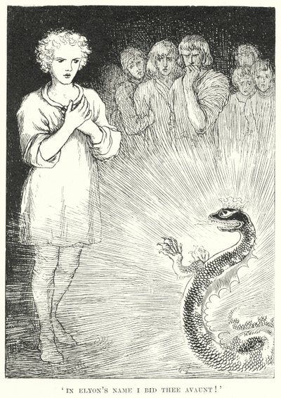 "I Elyons navn byder jeg dig afskedige!" (gravering) af Amelia M. (attr.to) Bowerley or Bauerle