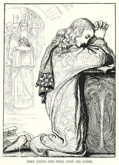 De fandt ham stadig på knæ (gravering) af Amelia M. (attr.to) Bowerley or Bauerle