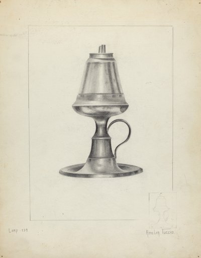 Camphen lampe af Amelia Tuccio
