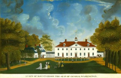 Udsigt over Mount Vernon af American 18th Century