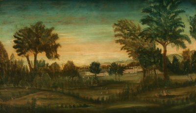 Landskab med bygninger af American 18th Century