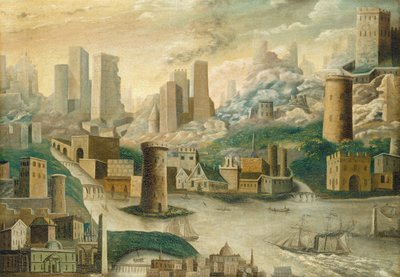 En by af fantasi af American 19th Century