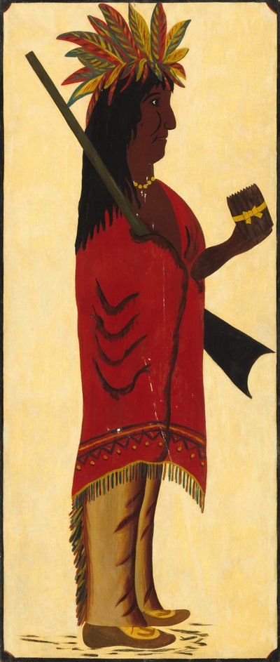 Indisk tobaksbutiksskilt [omvendt, indisk mod højre] af American 19th Century