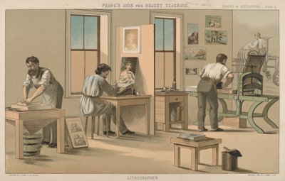 Litograf af American 19th Century