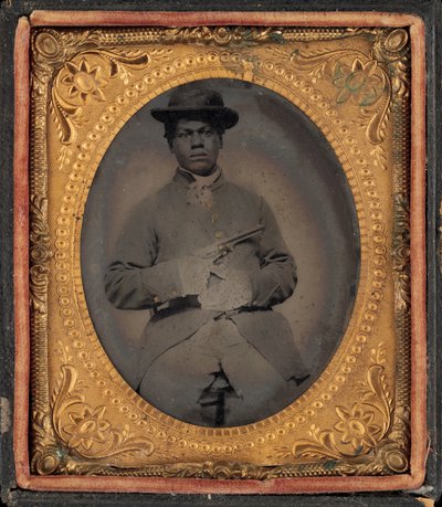 Portræt af en USCT menig af American 19th Century