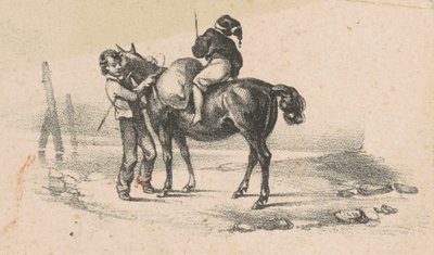 Unge og en Hest af American 19th Century