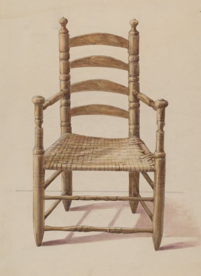 Ladder Back Stol af American 20th Century