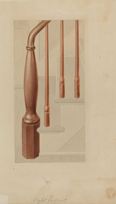 Newel Post af American 20th Century