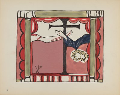 Plade 14: Hovedaltertavle, Chimayo: Fra porteføljen "Spanske koloniale designs i New Mexico" af American 20th Century
